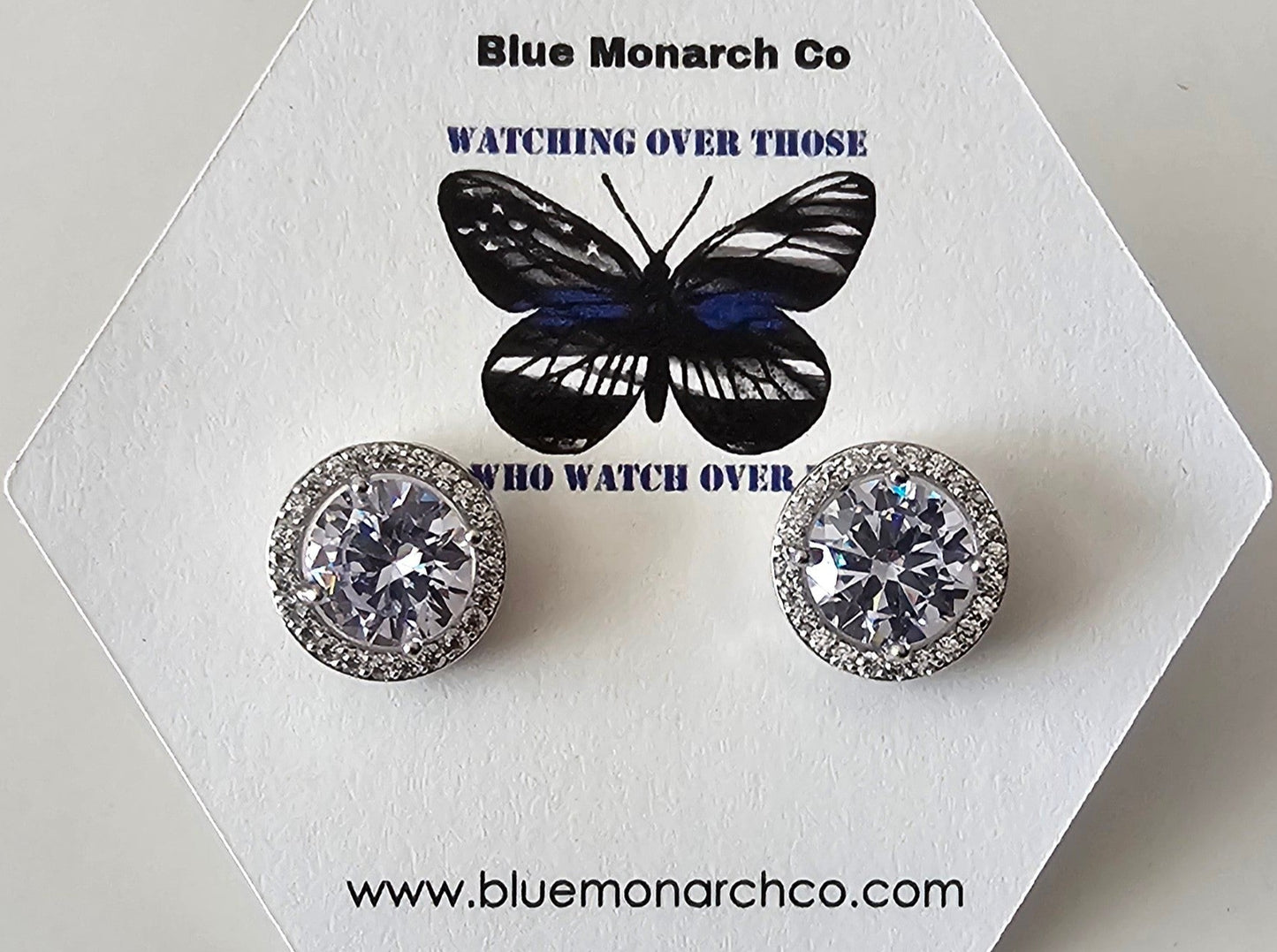Sterling Silver Clear Cubic Zirconia Earrings