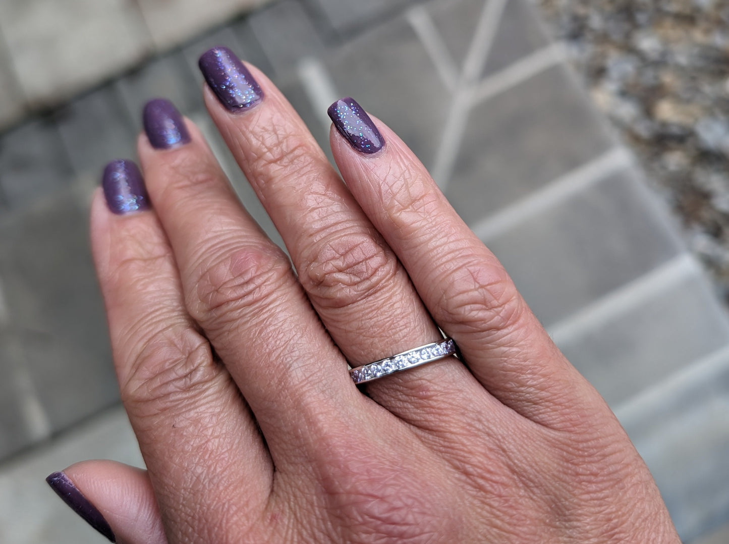 Sterling Silver Purple Eternity Ring