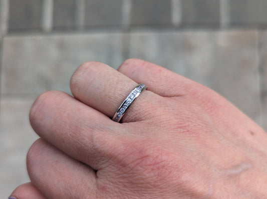 Sterling Silver Purple Eternity Ring