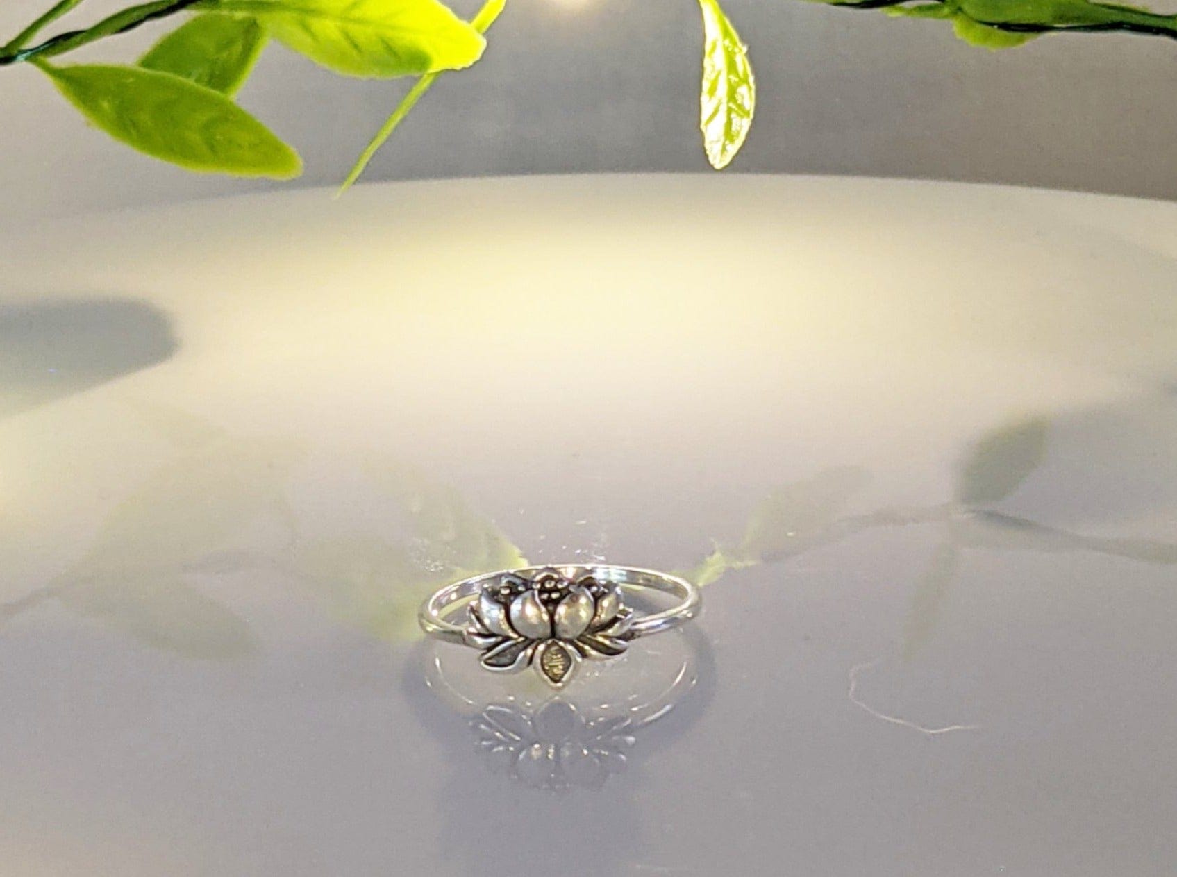 Sterling Silver Lotus Flower Ring - Jewelry