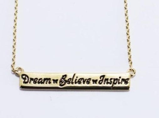Dream. Believe. Inspire. Necklace - 18K Gold Plated -