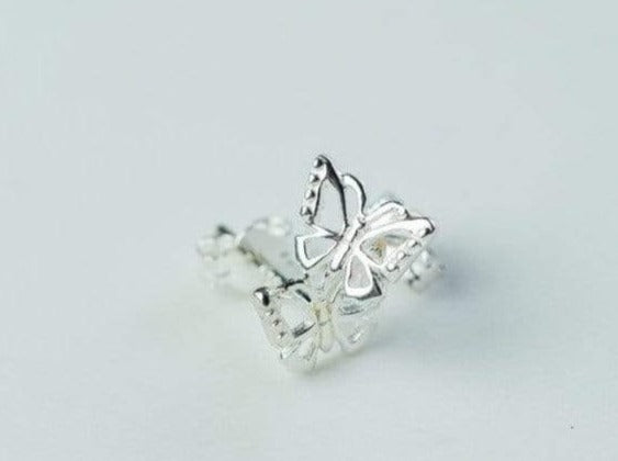 Sterling Silver Dainty Butterfly Stud Earrings - Jewelry